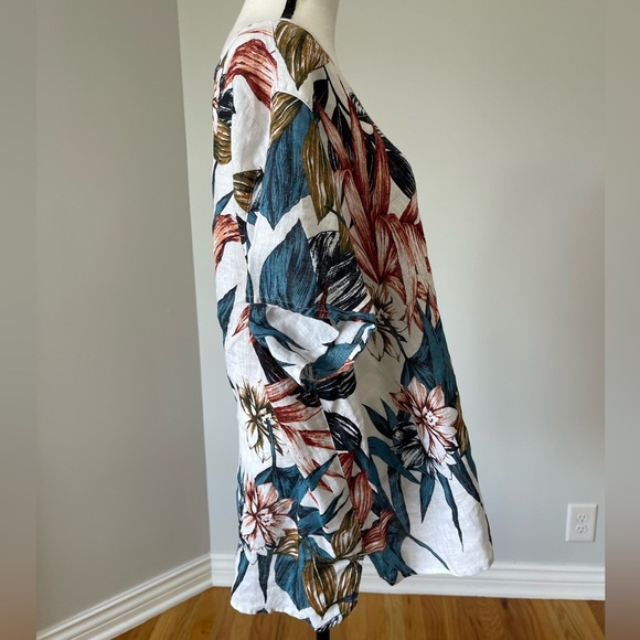 C & C California 100% LInen plus size 3X tropical resort vacation breathable - Picture 12 of 13